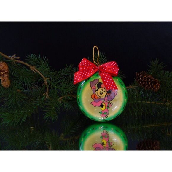 Disney Christmas Ornament Minnie Mouse Skating Vintage 1996 - Picture 2 of 4